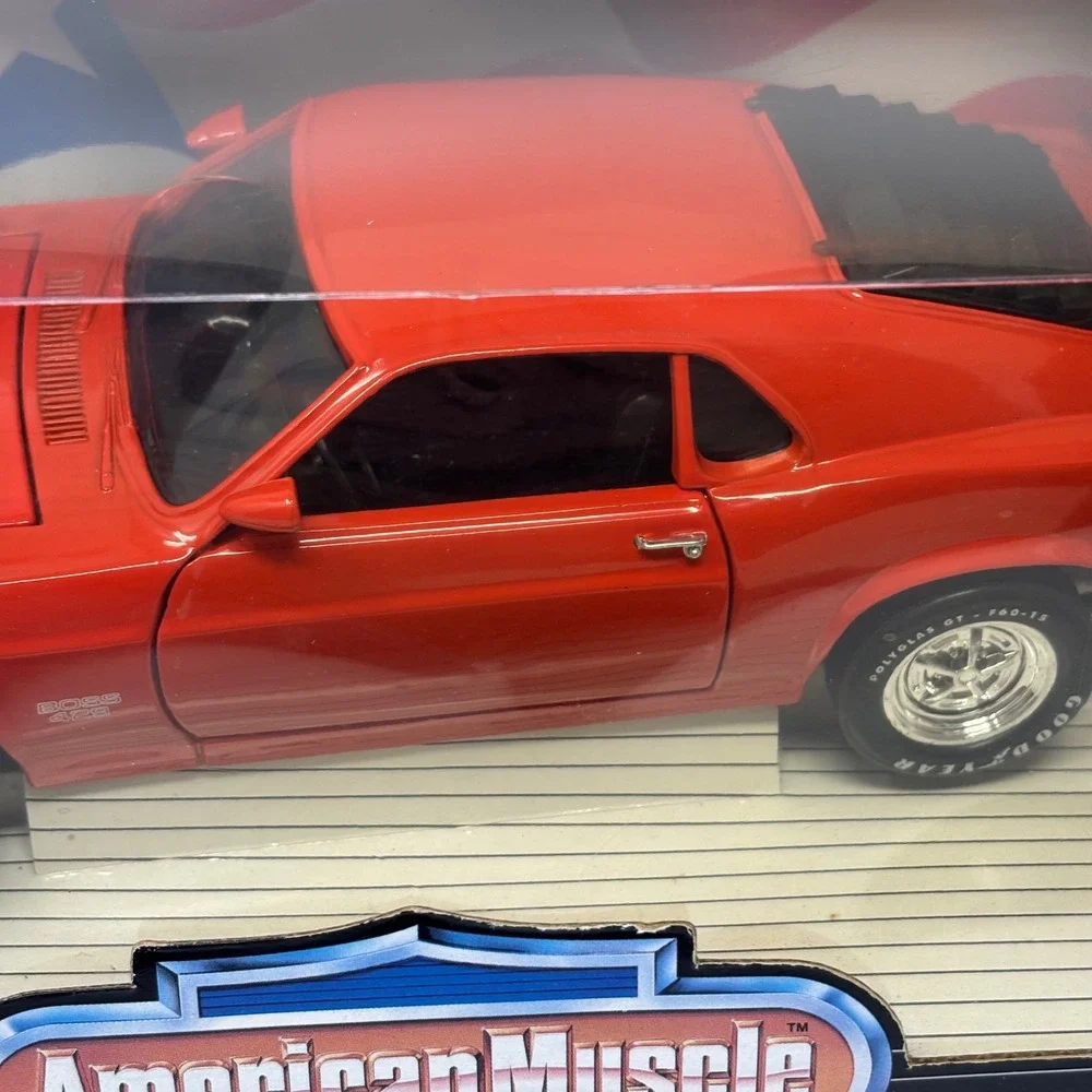 VTG 1970 Ford Boss 429 Mustang Orange 1:18 ERTL American Muscle Diecast Open Box